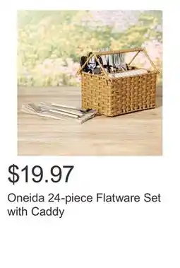 Costco Oneida 24-piece Flatware Set with Caddy offer