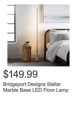 Costco Bridgeport Designs Stellar Marble Base LED Floor Lamp offer
