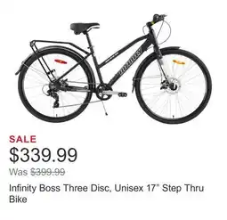 Costco Infinity Boss Three Disc, Unisex 17 Step Thru Bike offer
