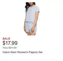 Costco Calvin Klein Women's Pajama Set offer