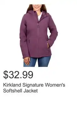 Costco Kirkland Signature Women's Softshell Jacket offer