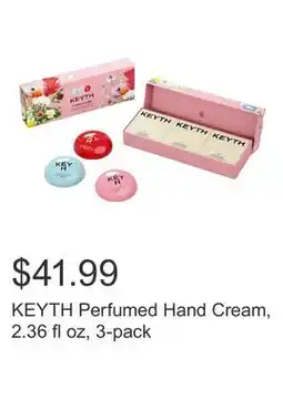 Costco KEYTH Perfumed Hand Cream, 2.36 fl oz, 3-pack offer