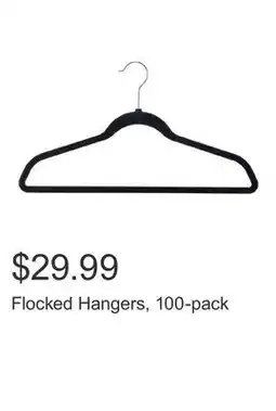 Costco Flocked Hangers, 100-pack offer