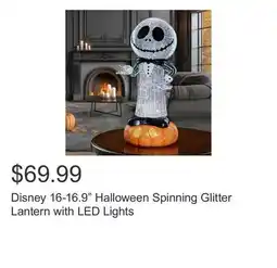 Costco Disney 16-16.9 Halloween Spinning Glitter Lantern with LED Lights offer