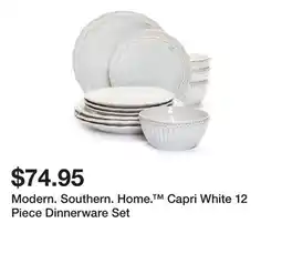 Belk Modern. Southern. Home. Capri White 12 Piece Dinnerware Set offer