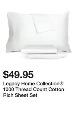 Belk Legacy Home Collection 1000 Thread Count Cotton Rich Sheet Set offer