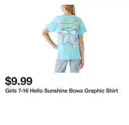 Belk Girls 7-16 Hello Sunshine Bows Graphic Shirt offer
