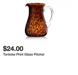 Belk Tortoise Print Glass Pitcher offer