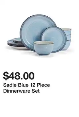 Belk Sadie Blue 12 Piece Dinnerware Set offer