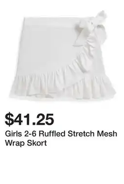 Belk Girls 2-6 Ruffled Stretch Mesh Wrap Skort offer