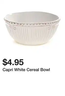 Belk Capri White Cereal Bowl offer
