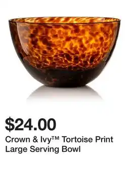 Belk Crown & Ivy Tortoise Print Large Serving Bowl offer