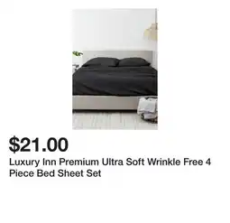Belk Luxury Inn Premium Ultra Soft Wrinkle Free 4 Piece Bed Sheet Set offer