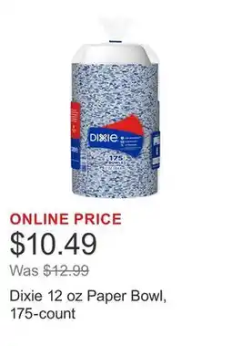 Costco Dixie 12 oz Paper Bowl, 175-count offer