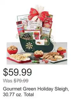 Costco Gourmet Green Holiday Sleigh, 30.77 oz. Total offer