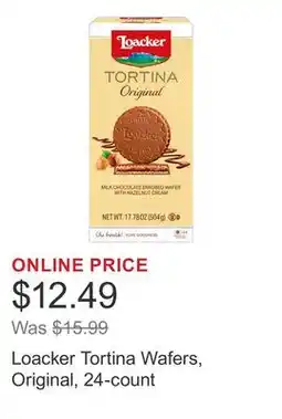 Costco Loacker Tortina Wafers, Original, 24-count offer