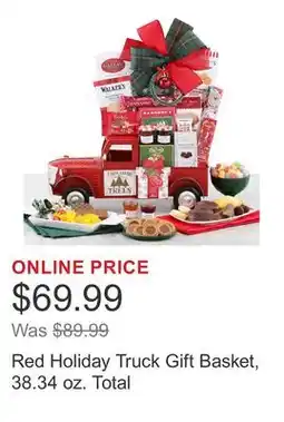 Costco Red Holiday Truck Gift Basket, 38.34 oz. Total offer