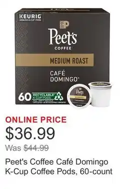 Costco Peet's Coffee Café Domingo K-Cup Coffee Pods, 60-count offer