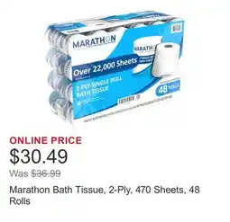 Costco Marathon Bath Tissue, 2-Ply, 470 Sheets, 48 Rolls offer