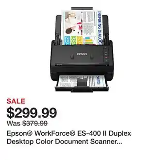 Office Depot Epson WorkForce ES-400 II Duplex Desktop Color Document Scanner with Auto Document Feeder offer