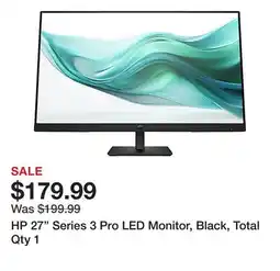 Office Depot HP 27 Series 3 Pro LED Monitor, Black, Total Qty 1 offer