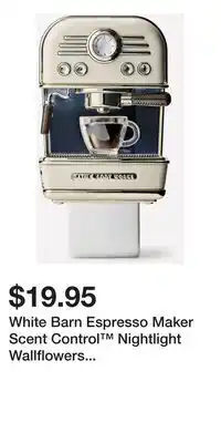Bath & Body Works White Barn Espresso Maker Scent Control Nightlight Wallflowers Fragrance Plug offer