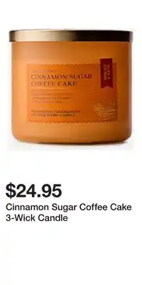 Bath & Body Works Cinnamon Sugar Coffee Cake 3-Wick Candle offer