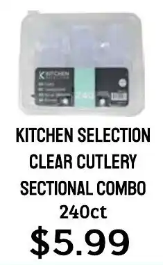 Seven Mile Market Kitchen selection clear cutlery sectional combo offer