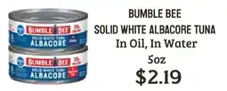 Seven Mile Market Bumble Bee solid white albacore tuna offer