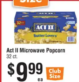 Smart & Final Act II Microwave Popcorn offer