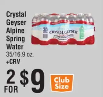 Smart & Final Crystal Geyser Alpine Spring Water offer