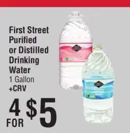 Smart & Final First Street Purified or Distilled Drinking Water offer