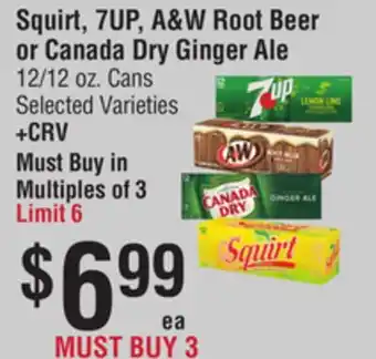 Smart & Final Squirt, 7UP, A&W Root Beer or Canada Dry Ginger Ale offer