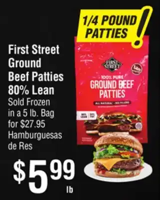 Smart & Final First Street Ground Beef Patties 80% Lean offer
