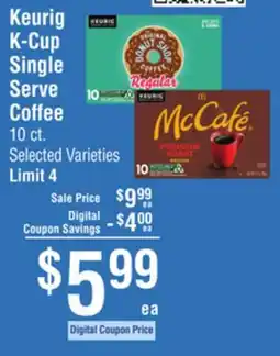 Smart & Final Keurig K-Cup Single Serve Coffee offer