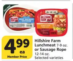 Albertsons Hillshire Farm Lunchmeat 7-9 oz. or Sausage Rope 12-14 oz offer