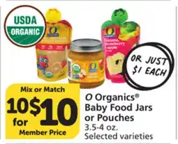 Albertsons O Organics Baby Food Jars or Pouches offer