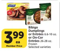 Vons Bibigo Dumplings or EntrΓ©es 6.6-10 oz. or On-Cor EntrΓ©es 26-28 oz offer