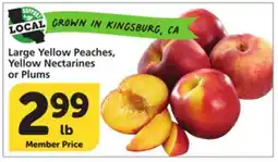 Vons Large Yellow Peaches, Yellow Nectarines or Plums offer