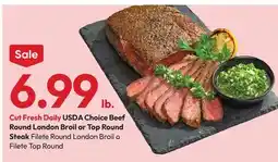 Stater Bros Cut Fresh Daily USDA Choice Beef Round London Broil or Top Round Steak offer