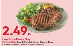 Stater Bros Pork Loin Sirloin Chops or Roast offer