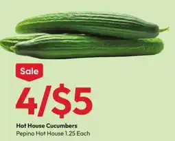 Stater Bros Hot House Cucumbers offer