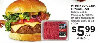 Ralphs Kroger 80% Lean Ground Beef offer