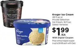 Ralphs Kroger Ice Cream or Private Selection Ice Cream offer