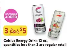 Fresh Thyme Celsius Energy Drink offer