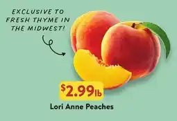 Fresh Thyme Lori Anne Peaches offer