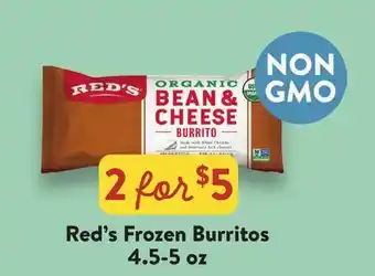 Fresh Thyme Red's Frozen Burritos offer