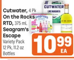 Tony’s Fresh Market Cutwater or On the Rocks RTD or Seagram's Escape offer