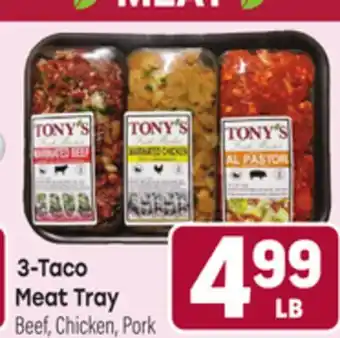 Tony’s Fresh Market 3-Taco Meat Tray offer