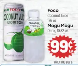 Tony’s Fresh Market Foco Coconut Juice or Mogu Mogu Drink offer